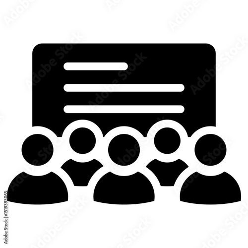 Classroom Icon Black Solid