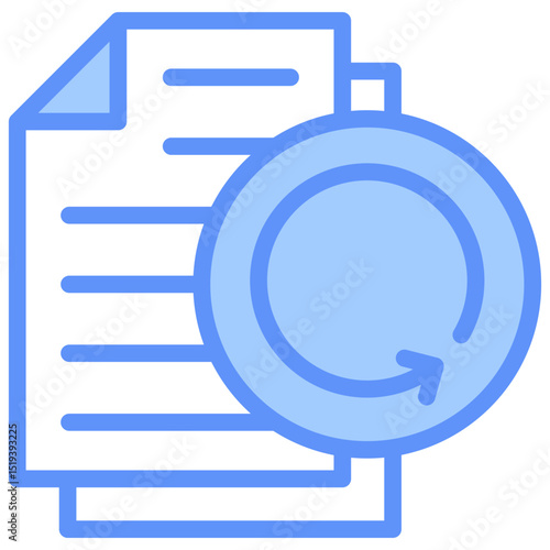 Revision Icon Outline Blue