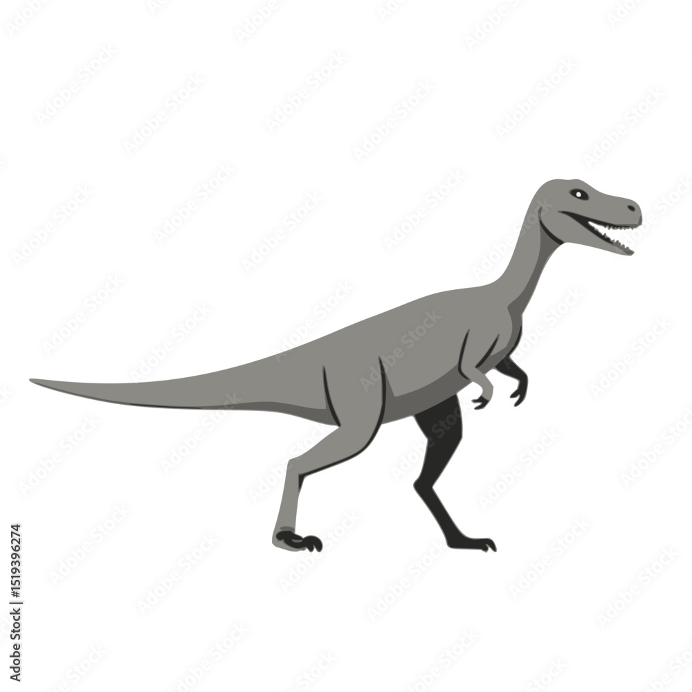 Fototapeta premium Stylized Raptor Dinosaur Illustration