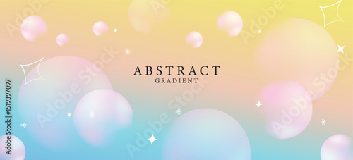 Fluid gradient background vector. Cute and minimal colorful posters, geometric shapes, stars and liquid color. Modern wallpaper design for social media, idol poster, banner and flyer