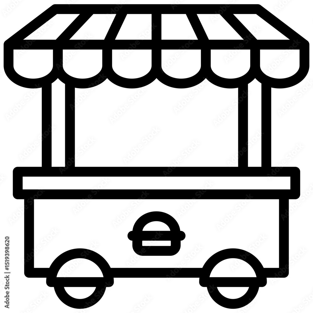 Food Cart Icon Outline Food Cart Icon Outline