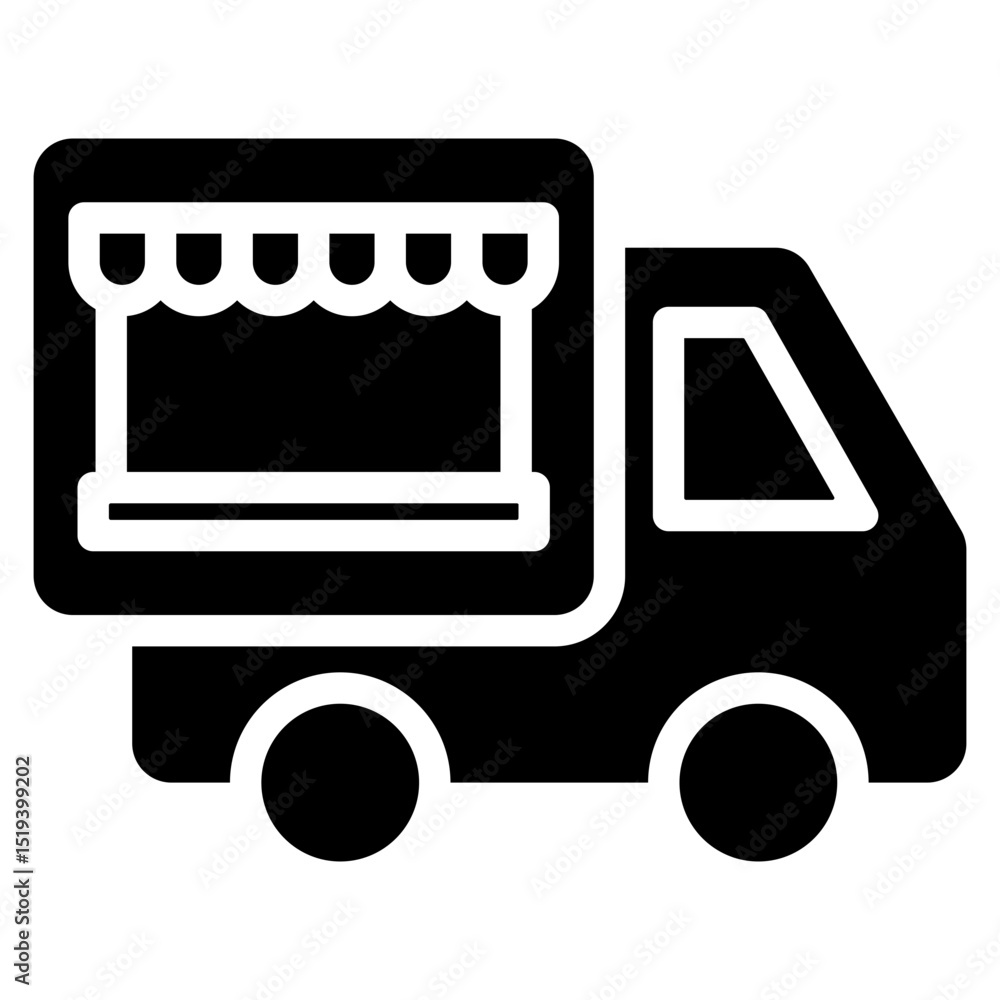 Food Truck Icon Black Solid Food Truck Icon Black Solid