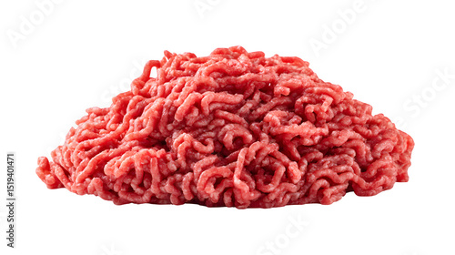 Raw ground beef pile, 80/20 fat ratio