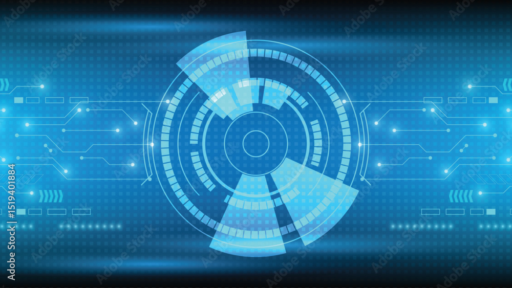 Blue Futuristic Abstract technology background Hi-tech system concept vector illustration Blue Futuristic Abstract technology background Hi-tech system concept vector illustration