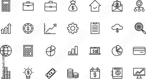 big huge set of 1800 icons in trendy line style  m.eps