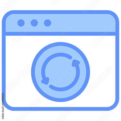 Refresh Icon Outline Blue