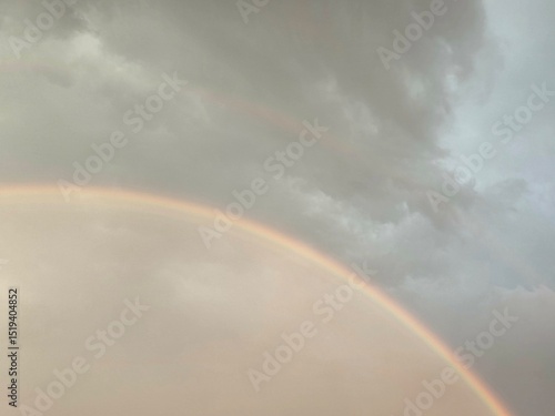 Double Rainbow over Saitama City after Rain
