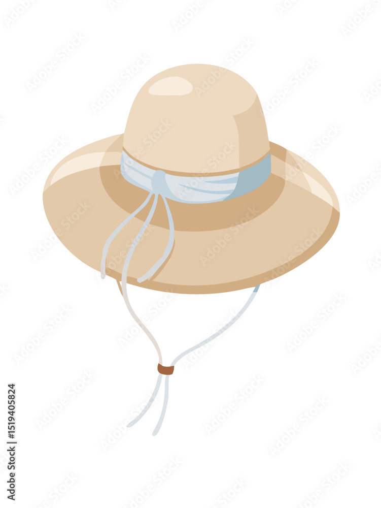 Wide-brimmed sun hat ideal for outdoor activities in warm weather during summer afternoons Wide-brimmed sun hat ideal for outdoor activities in warm weather during summer afternoons