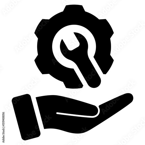 Maintenance Icon Black Solid