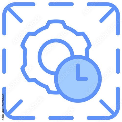 Capacity Planning Icon Outline Blue