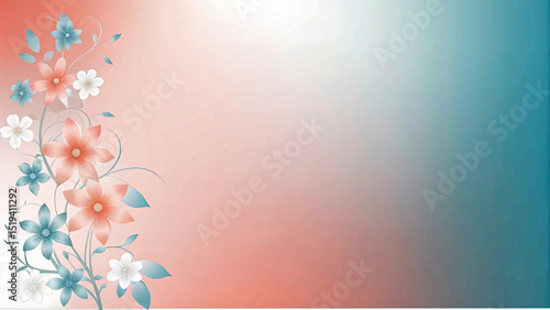 Delicate Floral Design with a Soft Color Gradient