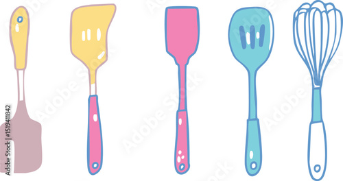 Colorful Kitchen Utensils Set