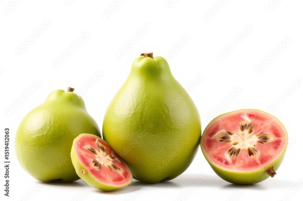 Fresh guava on white background Fresh guava on white background