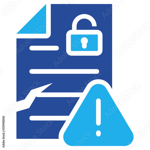 Data Breach Icon Dual Tone Color
