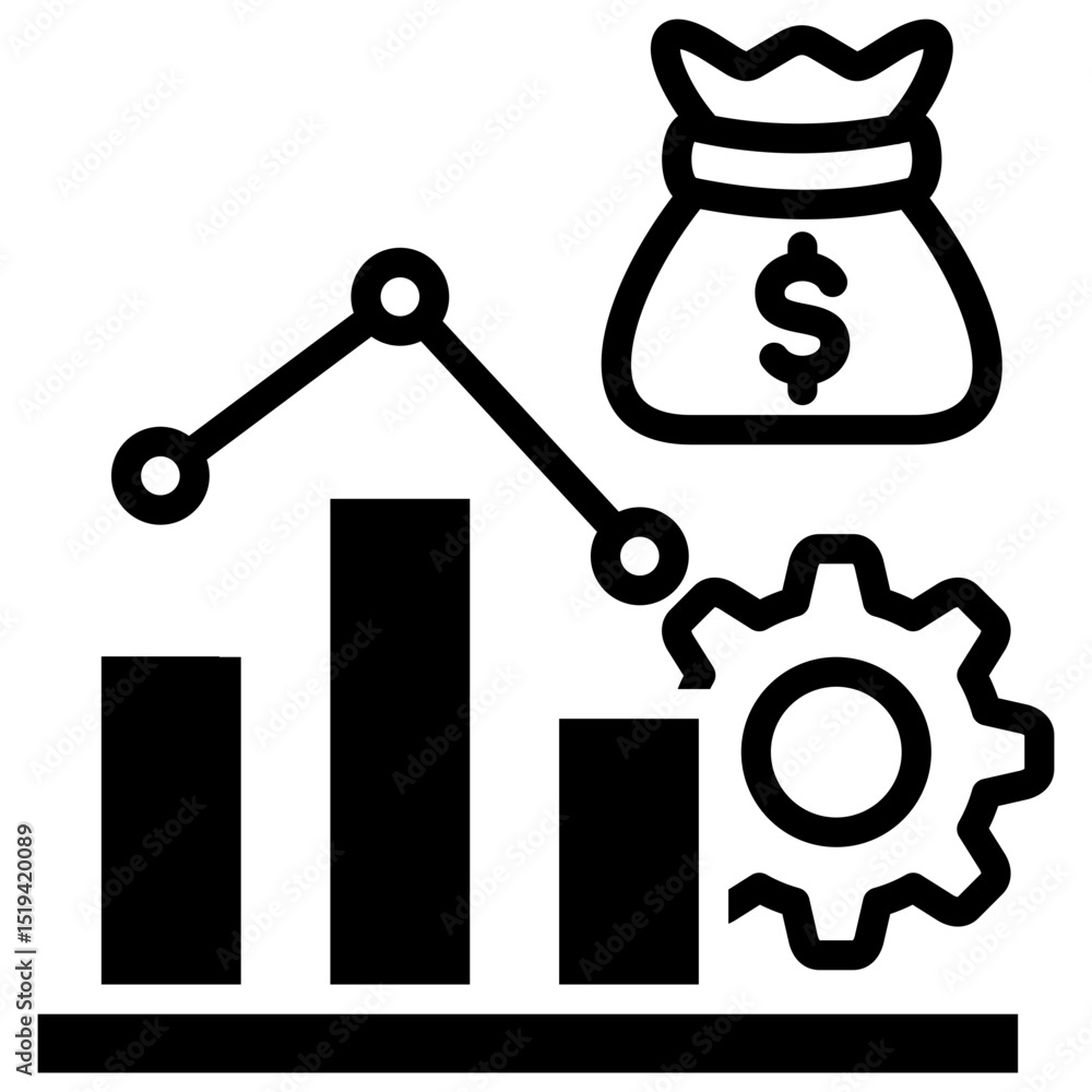 Income Graph Icon Income Graph Icon