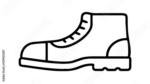 Hiking boot illustration showing sturdy design and durable construction ideal for outdoor adventures and trekking
