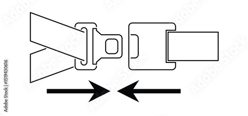 Click it. Safety belt or seat belt icon. Car seat, plane or passenger belt for vehicle. Traffic, drive safe sign. lifesaver, seatbelt. prevention concept. 
