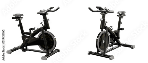 exercise bike isolated on white background