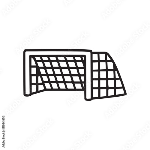 Simple black outline of a soccer goal