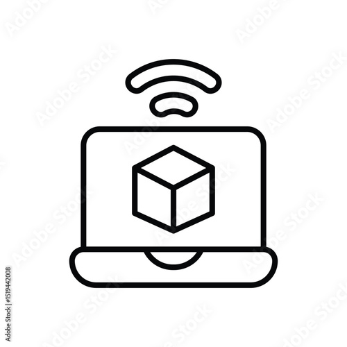 3d Modeling icon vector 