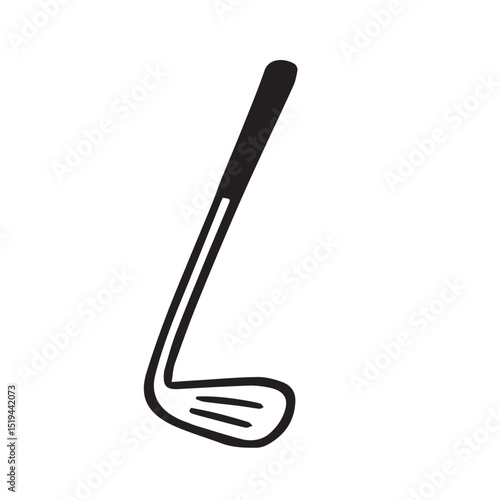 Simple black and white golf club