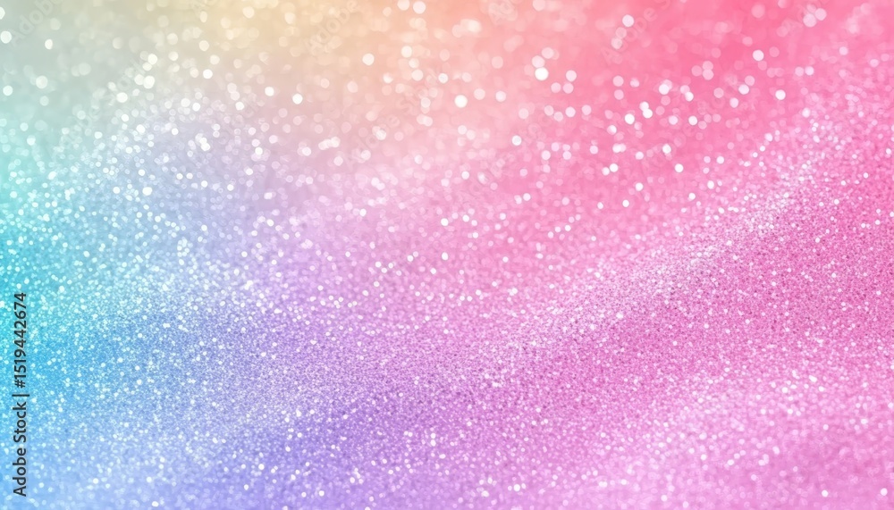 Fototapeta premium Abstract pastel rainbow glitter background, sparkle texture with bokeh effect, dreamy background.