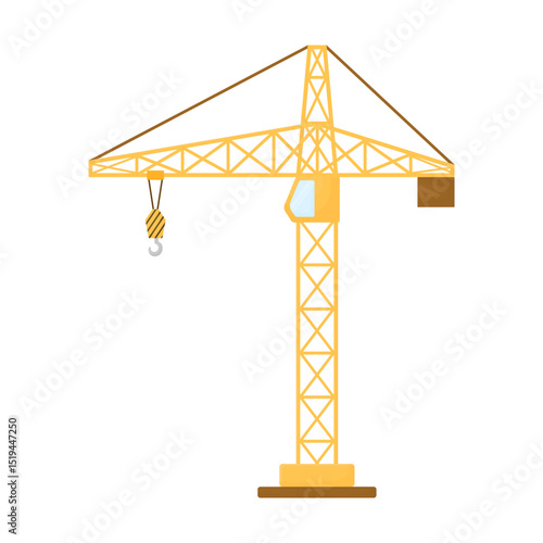 Construction crane. Construction of skyscrapers and industrial buildings.