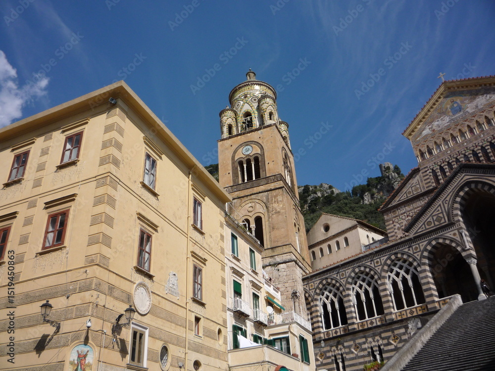 Fototapeta premium A view of the church in the town of Amalfi, Italy.