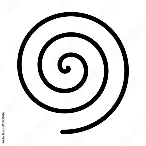 black spiral vector