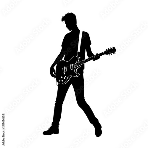 guitar player silhouette