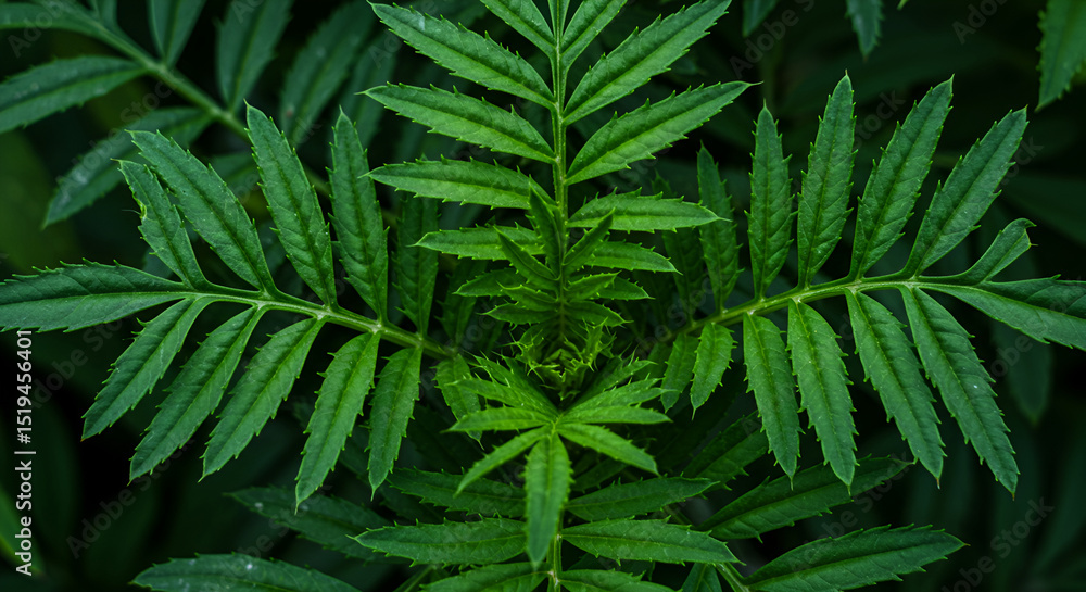 Obraz premium Vibrant Green Foliage: A Close-Up of Lush Leaves