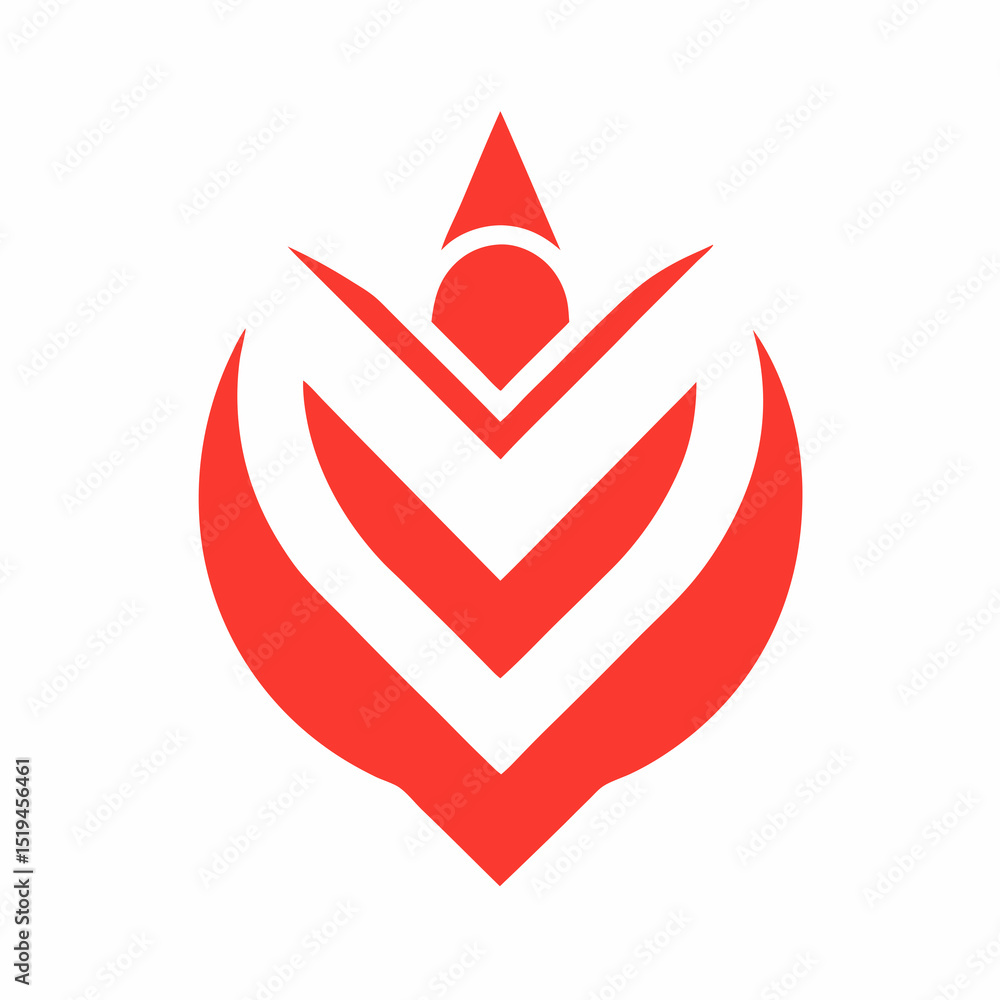 Obraz premium Abstract red flower logo design element