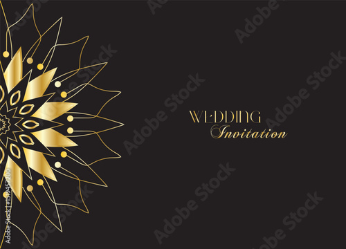 The Gold Mandala Wedding Iinvitation Card