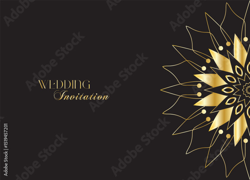 The Gold Mandala Wedding Iinvitation Card
