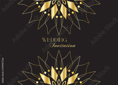 The Gold Mandala Wedding Iinvitation Card