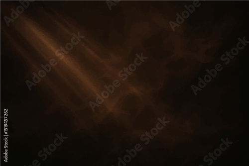Abstract dark brown with light rays and a hint of smoke texture