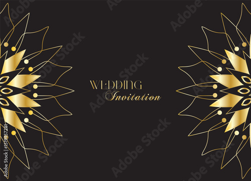 The Gold Mandala Wedding Iinvitation Card