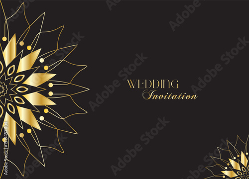 The Gold Mandala Wedding Iinvitation Card