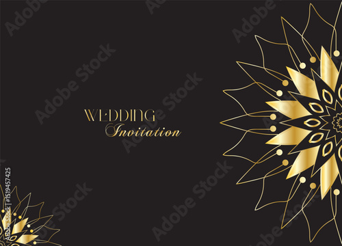 The Gold Mandala Wedding Iinvitation Card