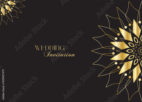The Gold Mandala Wedding Iinvitation Card