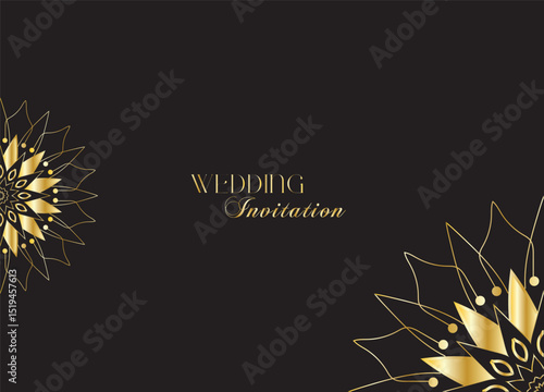The Gold Mandala Wedding Iinvitation Card