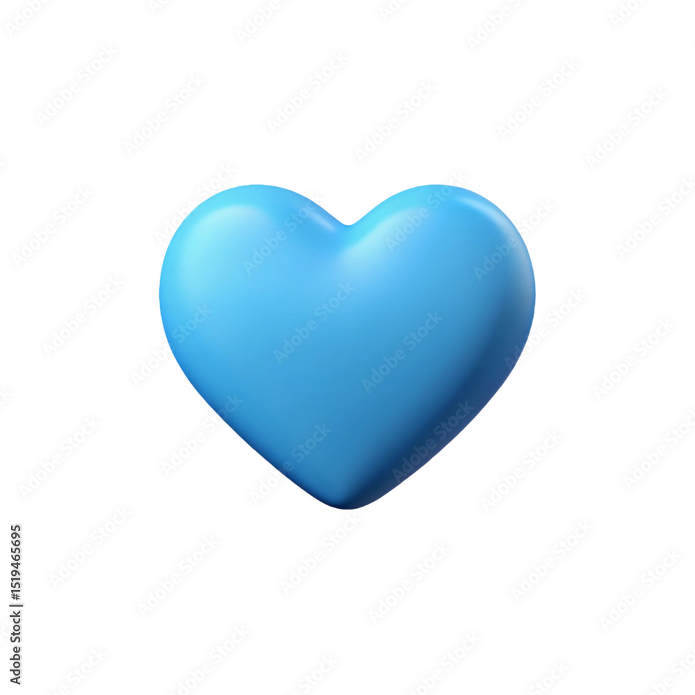 Fototapeta premium 3D Rendered Heart on Transparent Background