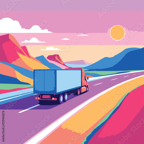 truck on the road