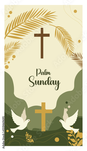 Palm Sunday Religious Observance Vector Art-04