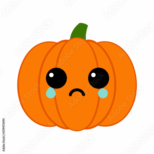 Wallpaper Mural Crying Sad Pumpkin Cartoon Face Torontodigital.ca
