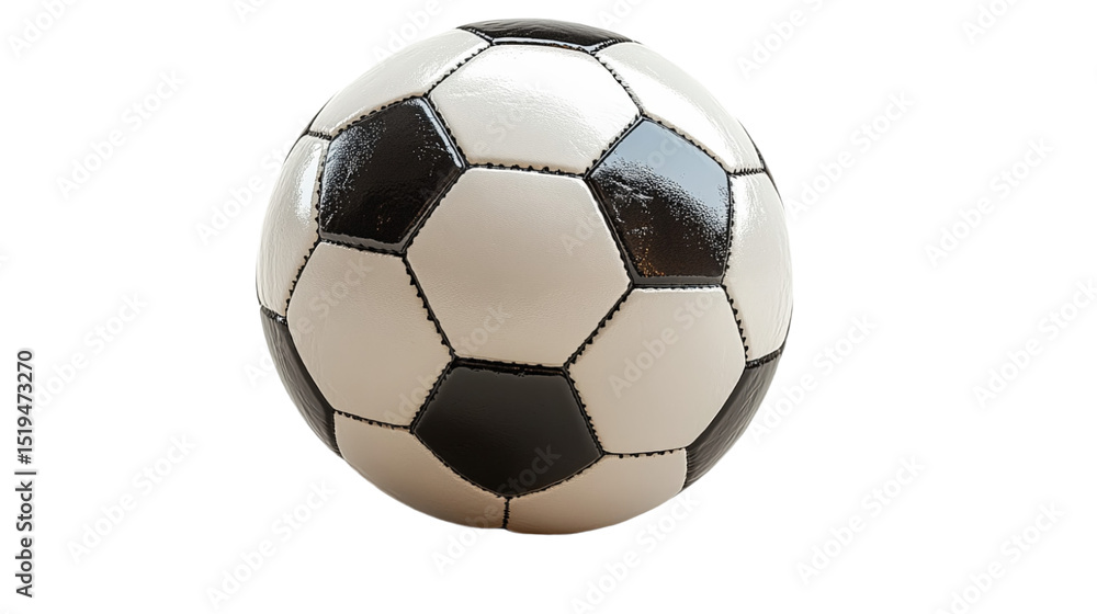 Naklejka premium Soccer ball isolated on white, classic football, sport equipment