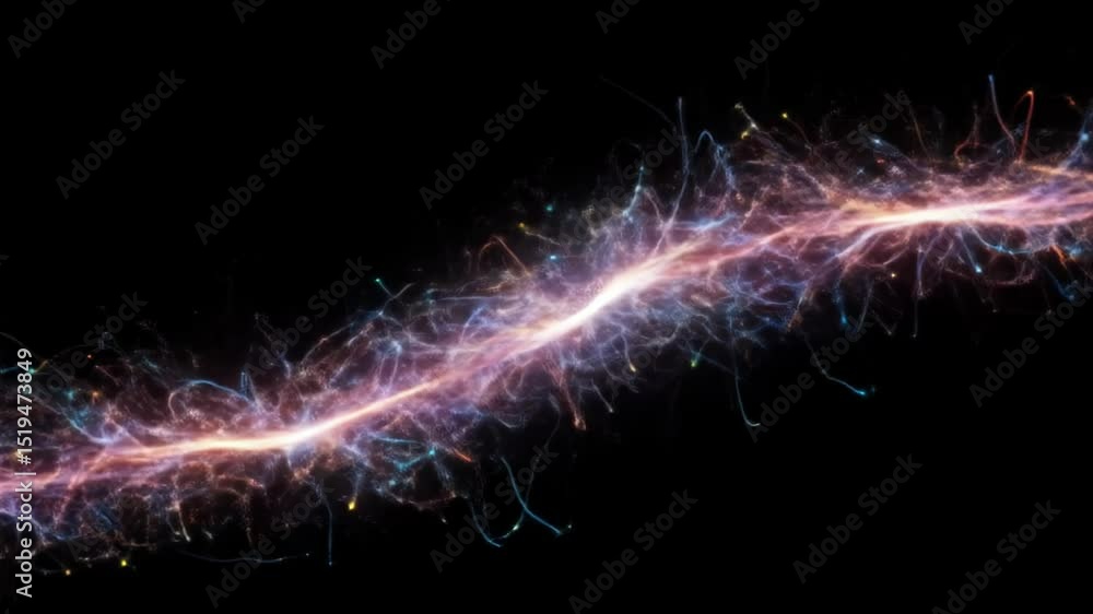 Abstract energy stream animation with glowing particles for technology projects Abstract energy stream animation with glowing particles for technology projects