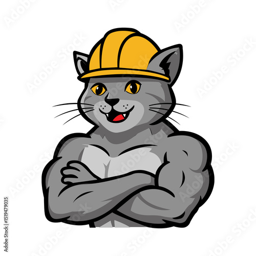 Cat illustration or logo for Engineering Business 