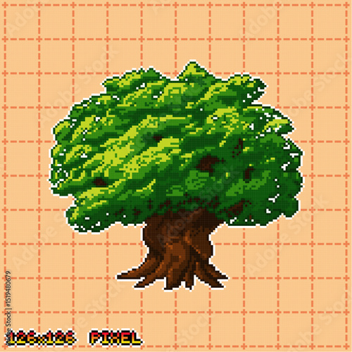 Oak Tree Pixel Art