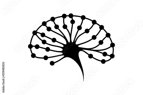 Abstract dandelion flower vector graphic design art